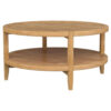 15022026699221cfe01a7.jpeg Camilia Coffee Table, 1 Shelf, Round Maple Brown Solid Wood, 36 Inch
