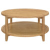 15022026699221d298a10.jpeg Camilia Coffee Table, 1 Shelf, Round Maple Brown Solid Wood, 36 Inch