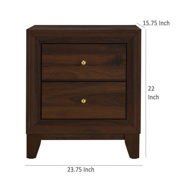15022026699221e918d26.jpeg Yels Nightstand with 2 Drawers, Gold Metal Knobs, Walnut Brown