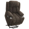 Limi Power Lift Recliner Chair, Dark Brown, USB Port, Cupholders