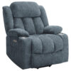 Limi Power Lift Recliner Chair, Slate Blue, USB Port, Cupholders