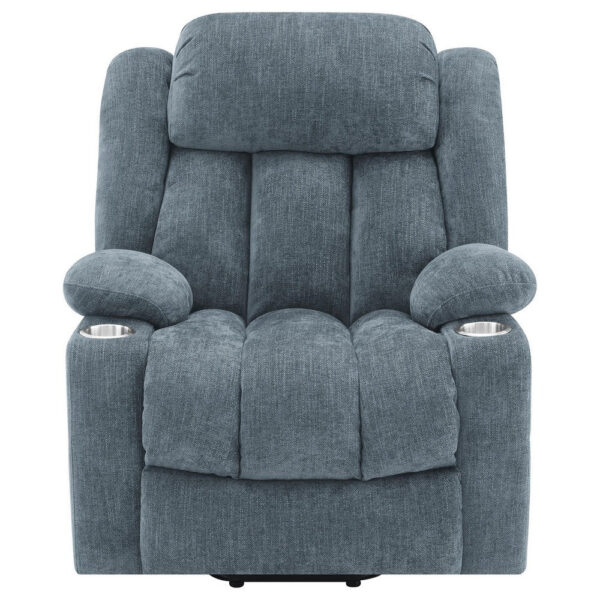 Limi Power Lift Recliner Chair, Slate Blue, USB Port, Cupholders