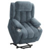 Limi Power Lift Recliner Chair, Slate Blue, USB Port, Cupholders