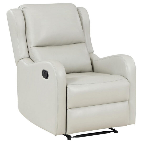 15022026699222fbdf751.jpeg Mayra Manual Recliner Chair, English Arms, Plush Ivory Faux Leather