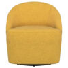 Lenie Barrel Accent Swivel Chair, Modern Minimal Shape, Mustard Yellow