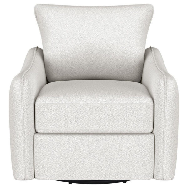 150220266992235cf3f0a.jpeg Adia Swivel Glider Chair, Sloped Arms, Plush Vanilla Ivory Boucle