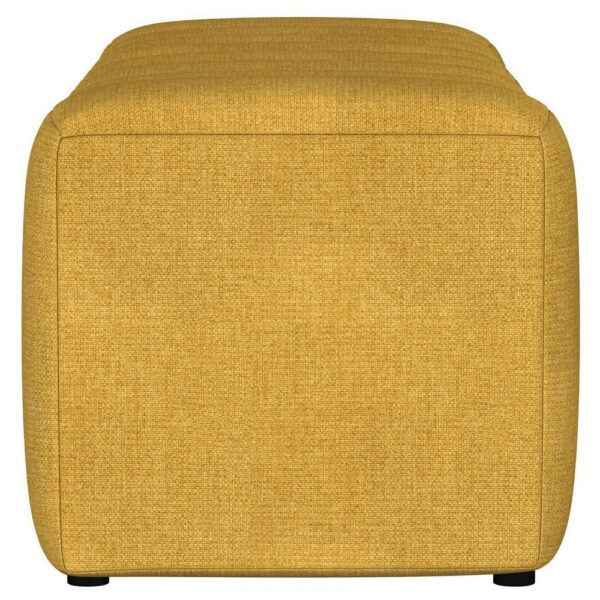 Sanna Accent Bench, Modern Channel Tufted Yellow Fabric, 54 Inch