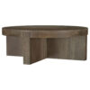 150220266992244feb964.jpeg Kinaj Coffee Table, Dark Brown Solid Mango Wood, Round 38 Inch Top
