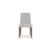 Jeyn Dining Side Chair Set of 2, Solid Hardwood, Light Gray Polyester
