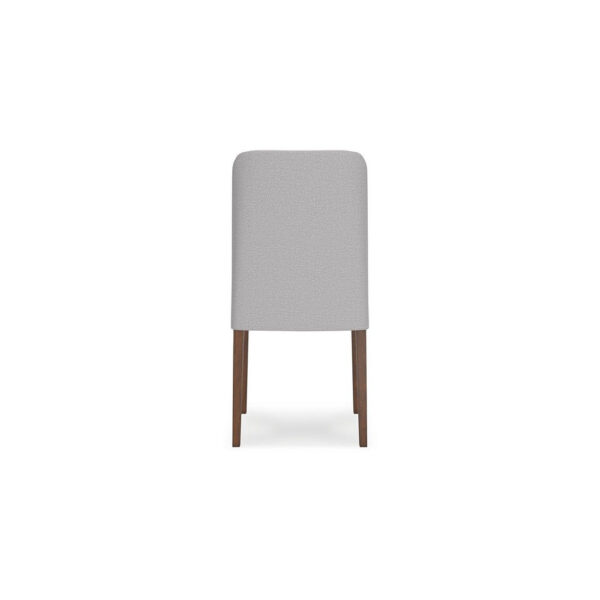 Jeyn Dining Side Chair Set of 2, Solid Hardwood, Light Gray Polyester