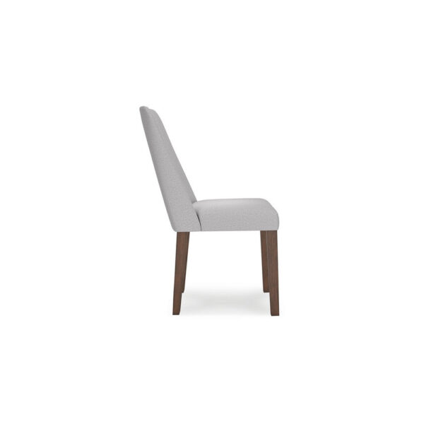 Jeyn Dining Side Chair Set of 2, Solid Hardwood, Light Gray Polyester
