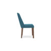 Jeyn Dining Side Chair Set of 2, Solid Hardwood, Blue Polyester Fabric