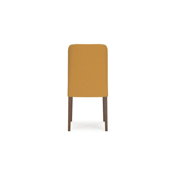Jeyn Dining Side Chair Set of 2, Solid Hardwood, Yellow Polyester