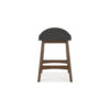 Jeyn Counter Stool with Footrest Set of 2, Brown Wood, Charcoal Gray