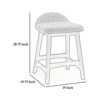 Jeyn Counter Stool with Footrest Set of 2, Brown Hardwood, Blue Seat
