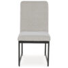 Myka Dining Side Chair Set of 2, Modern Sled Legs, Gray Polyester