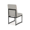Myka Dining Side Chair Set of 2, Modern Sled Legs, Gray Polyester
