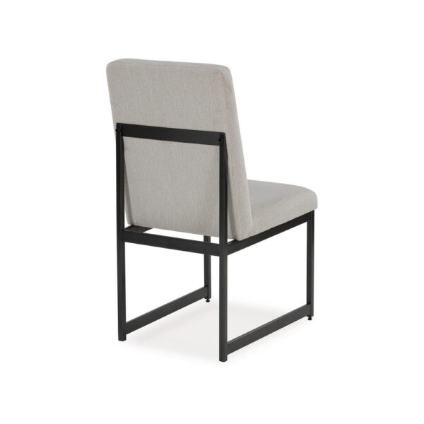Myka Dining Side Chair Set of 2, Modern Sled Legs, Gray Polyester