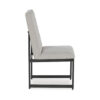 Myka Dining Side Chair Set of 2, Modern Sled Legs, Gray Polyester