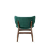 Isina Dining Side Chair, Rich Green Polyester, Walnut Brown Solid Wood