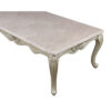 Kerra Cocktail Coffee Table, Beige Marble, Carved Champagne 54 Inch