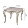 15022026699226edd5857.jpeg Kerra Side End Table, Beige Marble, Classic Carved Champagne 28 Inch