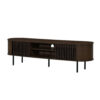 Brandon TV Stand Media Console, Shelf 2 Cabinets, Dark Brown, 71 Inch
