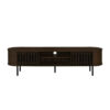 Brandon TV Stand Media Console, Shelf 2 Cabinets, Dark Brown, 71 Inch