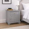 15022026699228270c49f.jpeg Limi Nightstand, 1 Drawer, 1 Door Cabinet, Gray Solid Wood, 28 Inch