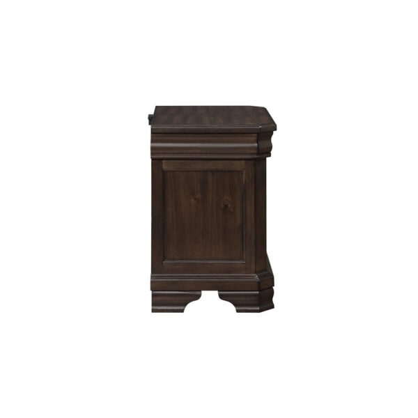 150220266992283704380.jpeg Lynda Nightstand, 2 Drawers Metal Handles, Brown Acacia Wood, 28 Inch