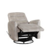 150220266992288570072.jpeg Aki Swivel Manual Recliner Chair, Adjustable Rest, Gray Faux Leather