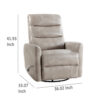 150220266992288a7d9af.jpeg Aki Swivel Manual Recliner Chair, Adjustable Rest, Gray Faux Leather