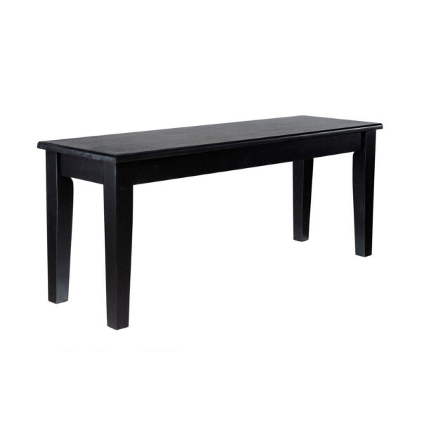 15022026699228a774484.jpeg Nova Dining Bench, Shaker Style, High Gloss Black Rubberwood, 44 Inch