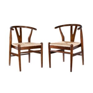 15022026699228c7cd4f3.jpeg Cera Dining Chair Set of 2, Handwoven Rope, Cappuccino Brown Wood
