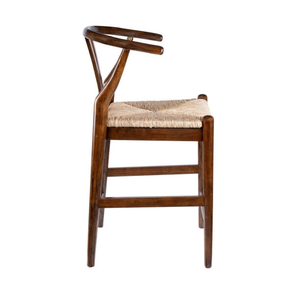 Cera Counter Stool Chair, Handwoven Rope, Cappuccino Brown
