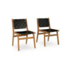 15022026699229455c197.jpeg Dinno Dining Side Chair Set of 2, Brown Wood, Black Woven Leather Seat