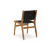 150220266992294b13a8b.jpeg Dinno Dining Side Chair Set of 2, Brown Wood, Black Woven Leather Seat
