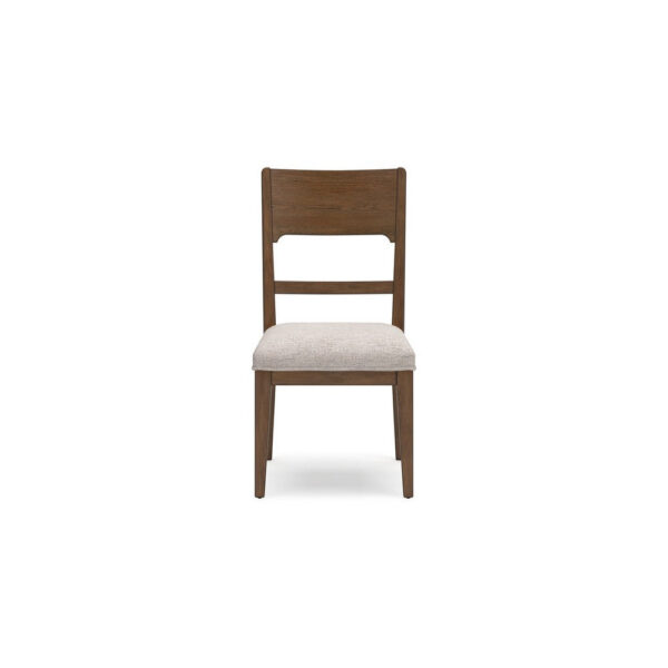 15022026699229729bb9d.jpeg Cabal Dining Side Chair Set of 2, Beige Polyester, Brown Hickory Wood