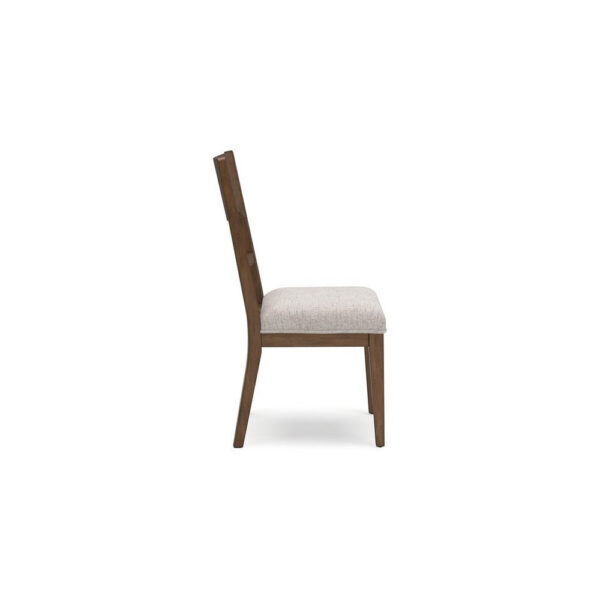 150220266992297830afd.jpeg Cabal Dining Side Chair Set of 2, Beige Polyester, Brown Hickory Wood