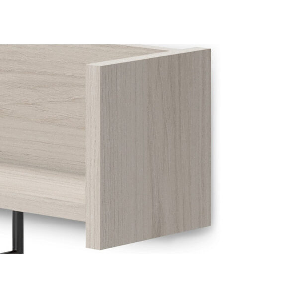 150220266992298d38984.jpeg Soca Wall Mounted Coat Rack, 3 Hooks and Shelf, Light Natural Brown