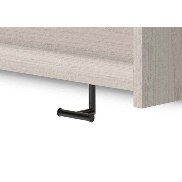 150220266992298fd23f5.jpeg Soca Wall Mounted Coat Rack, 3 Hooks and Shelf, Light Natural Brown