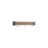 Olia Wall Mounted Coat Rack, 3 Hooks and Shelf, Light Dry Brown Wood