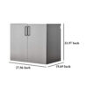 Asti Garage Wall Storage Cabinet, 32 Inch, 2 Doors, Gray Metallic