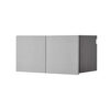 Asti Garage Wall Storage Cabinet, 32 Inch, 2 Wide Doors, Gray Metallic