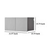 Asti Garage Wall Storage Cabinet, 32 Inch, 2 Wide Doors, Gray Metallic