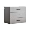Asti Garage Wall Storage Cabinet, 32 Inch 3 Drawers, Gray Metallic