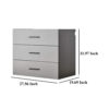 Asti Garage Wall Storage Cabinet, 32 Inch 3 Drawers, Gray Metallic