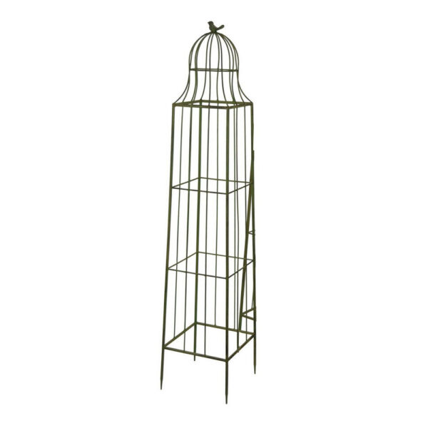 Meryl Plant Trellis Set of 2, Garden Tall Cage Design, Green Metal