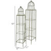 Meryl Plant Trellis Set of 2, Garden Tall Cage Design, Green Metal
