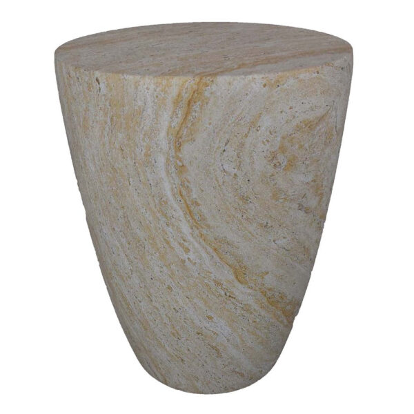 Archi Plant Stand Table, Tapered Marbled White Resin Base 18 Inch
